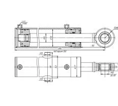 Гидроцилиндр ЦГ-110.56х550.31 схема