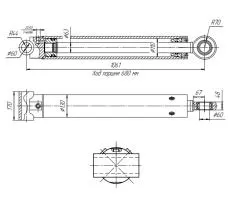 Гидроцилиндр ЦГ-110.63х680.12 схема