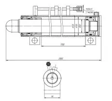 Гидроцилиндр ЦГ-110.80х1700.65 фото