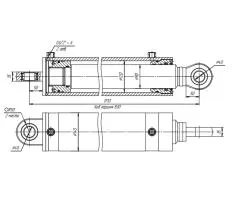 Гидроцилиндр ЦГ-120.90х830.11 схема