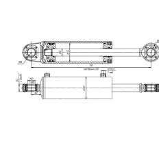 Гидроцилиндр ЦГ-125.50х320.11 схема