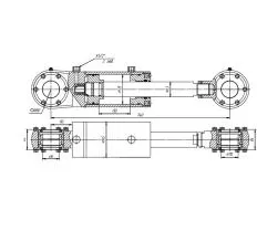 Гидроцилиндр ЦГ-125.63х130.11 схема