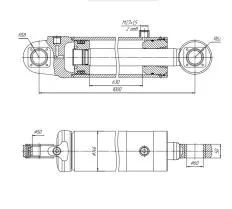 Гидроцилиндр ЦГ-125.63х630.12 схема