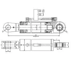 Гидроцилиндр ЦГ-125.63х630.18 схема
