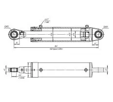 Гидроцилиндр ЦГ-125.70х400.11 схема