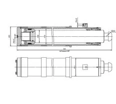 Гидроцилиндр ЦГ-125.100х580.55 125 мм схема