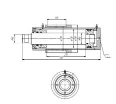Гидроцилиндр ЦГ-130.80х270.55 схема