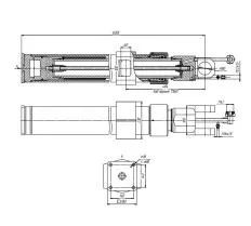 Гидроцилиндр ЦГ-150.125х7360.47 схема