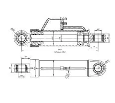 Гидроцилиндр ЦГ-160.80х400.11-02 схема