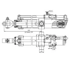 Гидроцилиндр ЦГ-160.80х1250.47 схема