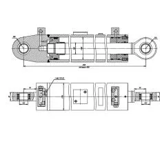 Гидроцилиндр ЦГ-160.80х1500.11-02 схема
