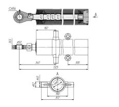 Гидроцилиндр ЦТ4-115.95.75.55х4035 схема
