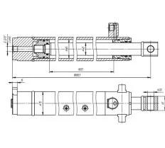Гидроцилиндр ЦГ-63.40.1680.2147 схема