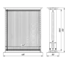 Радиатор 168.1301020 (сердцевина) схема