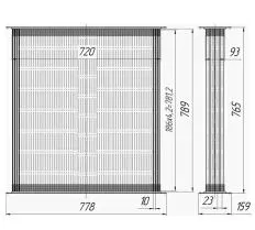 Сердцевина радиатора 130У.13.020-1 схема