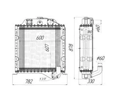 Радиатор водяной М04-1301003-1 схема