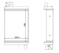 Радиатор отопителя (ШААЗ) 324-8101060 схема