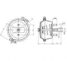 Камера тормозная передняя Урал (тип 24) (полимерное покрытие (КЗТАА) 100/661-3519210 схема