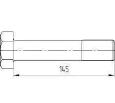 Болт специальный 2509-9 (М30х145) схема