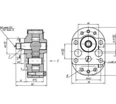 Насос НМШ 25 Б ТУ для гидротрансформатора с редуктором Б11 №3 У3.25-05786100-025-96 схема